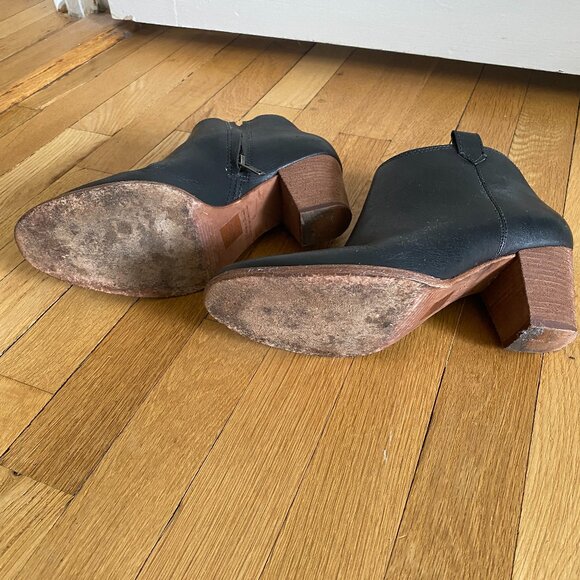 Madewell Billie Black leather ankle boots size 9 - Picture 7 of 7